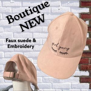 Boutique NEW - adjustable faux suede leather hat
